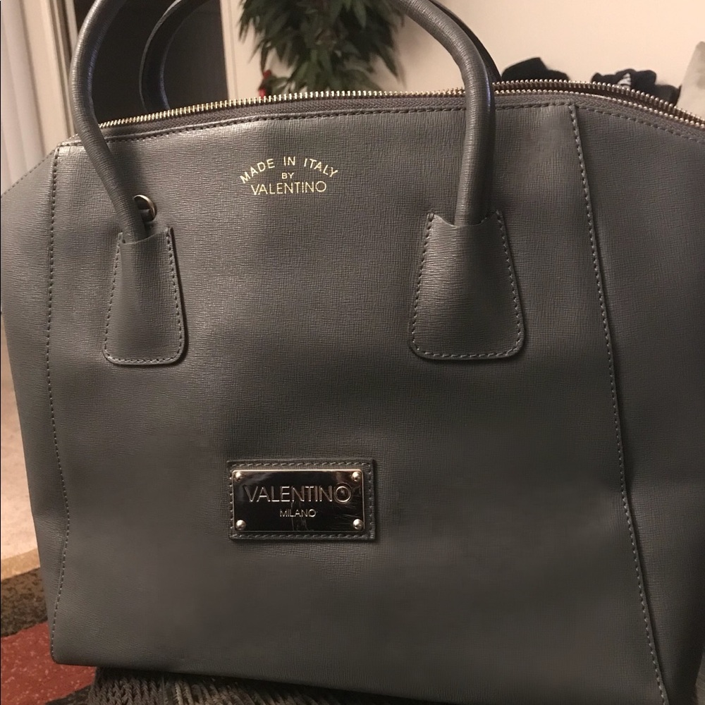 New Valentino Gray Purse Large Tote